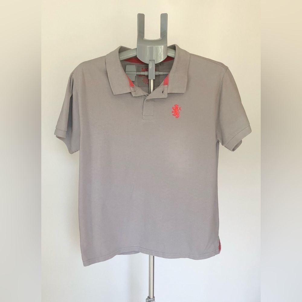 MOTO Brand Men’s Polo Shirt Gray Size Large